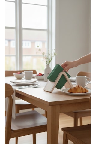 Doğal Ahşap Peçetelik - Modern Mutfak Ve Yemek Masası Aksesuarı Krem Doğal Ahşap Peçetelik - Modern Mutfak Ve Yemek Masası Aksesuarı Krem