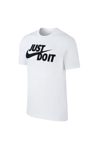 Nike M Nsw Tee Just Do It Swoosh Erkek Beyaz T-Shirt - Ar5006-100 Beyaz