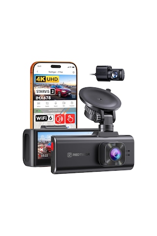 Redtıger F7na 4k Araç Kamerası Ön Arka, Starvıs 2 Imx678 8mp Ultra Hd Araç Kamerası, 5,8 Ghz Wifi 20 Mb/s , Gps Ve Ses Kontrolü, Hdr Gece Görüşü, 24 Saat Park İzleme, Sd Kartsız, Maksimum 512 Gb'a Kadar