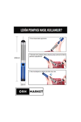 Profesyonel Lehim Pompası – Ergonomik Havya Lehim Sökme Pompası
