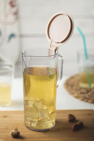 Akrilik Ölçekli 1 Lt Sürahi & Ölçü Kabı Buzdolabı Kapak Rafına Sığar