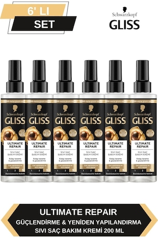 Gliss Ultimate Repair Sıvı Saç Kremi 6 x 200 ML