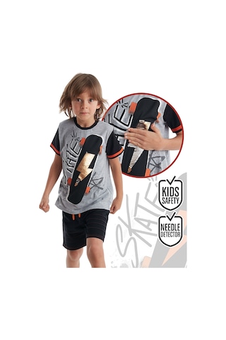 Thunder Değişen Payetli Pullu Erkek Çocuk T-shirt Şort takım