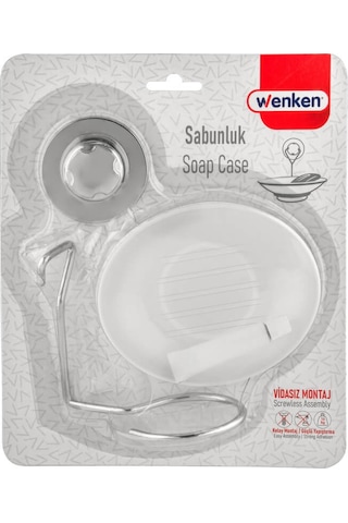 Wenken Vidasız Ultra Güçlü Yapıştırma Lüks Krom Sabunluk