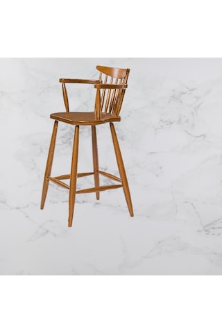 Sandalye Zus705 KAFES SIRTLIK MODEL Yarım Kolçak Model Kayın Retro Ayak Parlak Ceviz El Yapım