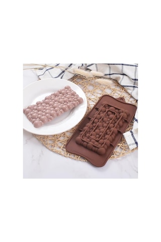 106- Siliko World Silikon Çikolata Bar Kalıpları, Ev Yapımı Çikolata Protein Ve Enerji Bar Kalıpları, Kahverengi
