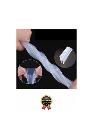 Çok Amaçlı Su Soğuk Geçirmez Kapı Pencere Cam Duşakabin Yalıtım Silikon Kenar Koruyucu 1.2 Cm X 1 Mt Diğer