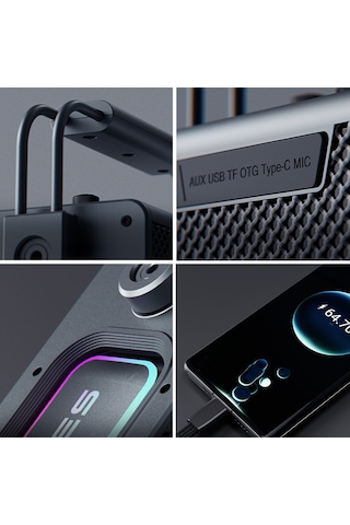 Lenyes Titan 2 Serisi Rgb Işıklı Çift Mikrofonlu Tws Bluetooth Speaker Hoparlör V5.3 5000mah Siyah Siyah