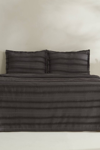Karaca Home Arlina Bold Çift Kişilik Yatak Örtüsü Takımı Antrasit Antrasit