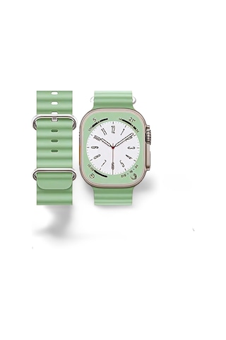 Apple Uyumlu Watch 42mm 44mm 45mm 49mm 1/2/3/4/5/6/se/7/8/ultra Akıllı Saat Ocean Kordon Ve Kayışı Açık Yeşil