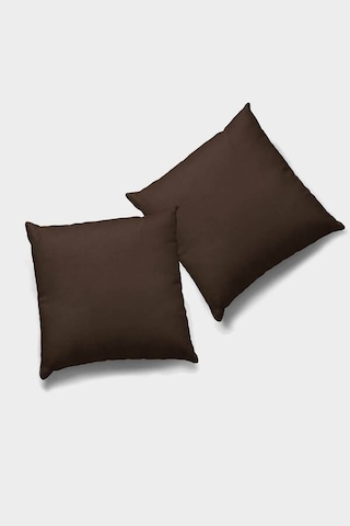 Kahvedüz Sade 2'li Set Çift Taraflı Kırlent Kılıfı 2krl005n11 Kahverengi