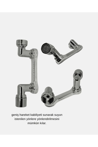 Musluk Ucu 1080 Dönebilen Su Tasarruflu Esnek Çift Eksenli 0