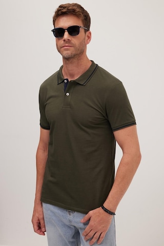 Tudors Erkek Slim Fit Dar Kesim %100 Pamuk Yumuşak Dokulu Serin Tutan Kumaş Düz Pike Haki Polo Yaka Tişört-42250 Haki