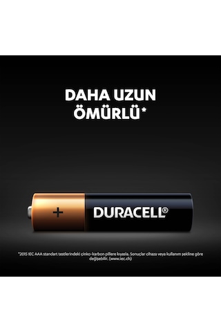 Duracell Xtralife Alkalin AAA İnce Kalem Pil 6'lı