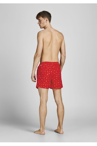 Jack & Jones Bulldog Logo Baskılı Deniz Şortu 12206071 Flame Scarlet Kırmızı