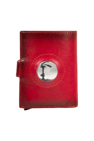 Palertag Deri Cüzdan, Apple Airtag Uyumlu Kırmızı Kırmızı