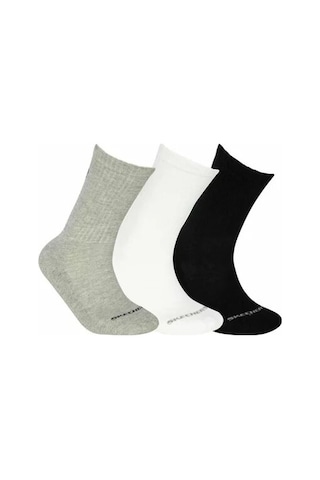 Skechers S192135-900 U Skx Padded Crew Cut Socks 3 Pack Unisex Çorap Renkli