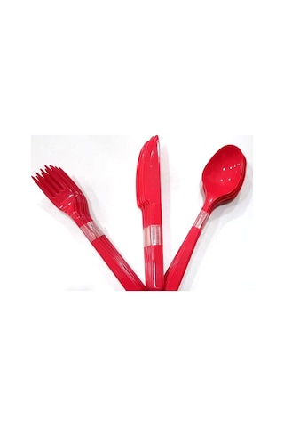 18 Parça Kutulu Plastik Piknik Çatal+Bck+Kaşık Set Çok Renkli