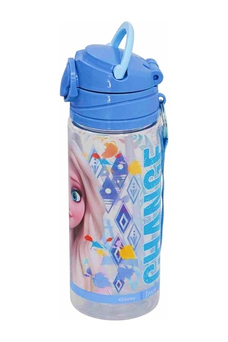 Frozen Lisanslı Pipetli Plastik Matara 500 Ml Açık Mavi Otto-42505