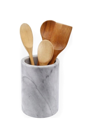Lux ve Marble Stewie Lilac Damarlı Beyaz Mermer Kaşıklık