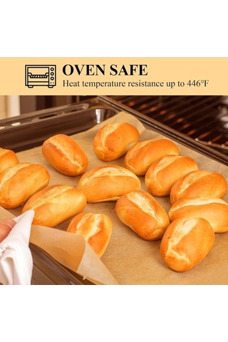 Maoyaya 100 Adet 12x16 Ağarsız Parşömen Kağıdı, Fırın Ve Kurabiye Pişirme İçin, Ahşap Mutfak Malzemeleri Ahşap