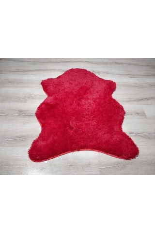 Yamalıhome Tavşan Tüyü Kırmızı 70 x 100 Cm Peluş Post Halı