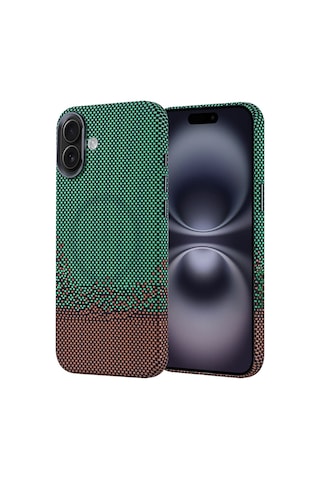 Zore Apple iPhone Uyumlu 16 Plus Kılıf Magsafe Şarj Özellikli Karbon Fiber Görünümlü Omsy Nekst Kapak - Gri-siyah