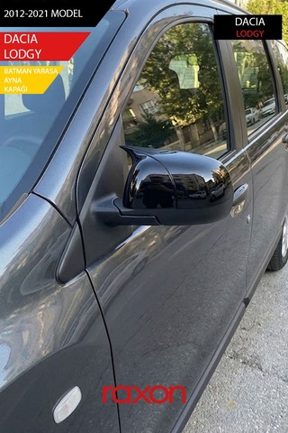Dacıa Lodgy 2012-2021 Batman & Yarasa Ayna Kapağı Parlak Piano Black Sport