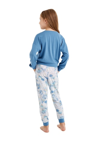 Kız Çocuk Pijama Takımı 51638 - Mavi