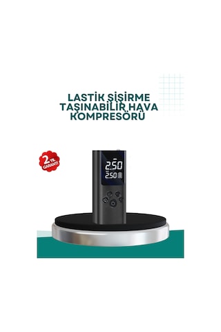 Led Işıklı Dijital Hava Pompası Araba Bisiklet Uyumlu