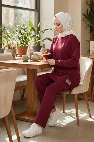 Bestenur Arma Detaylı İkili Takım 1730 - Bordo