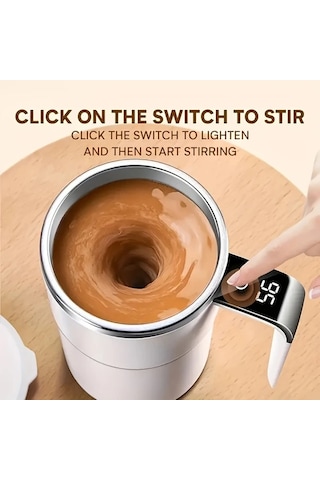 Maxaccess Dijital Termometreli Otomatik Manyetik Karıştırıcı Beyaz Seyahat Bardak Diğer