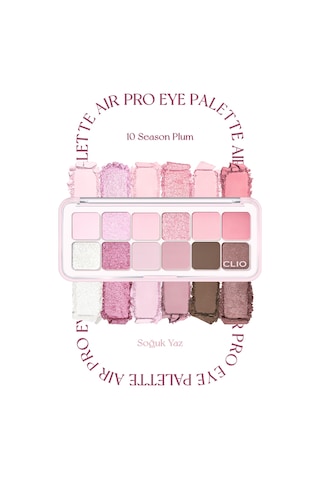 Hafif Dokulu Yoğun Renklere Sahip Göz Farı Paleti Clio Pro Eye Palette Air 10 Season Plum 10
