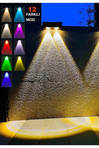 Yeni Model Solar Güneş Enerjili Bahçe Aydınlatması Duvar Lambası Merdiven Veranda Dekorasyon Aplik