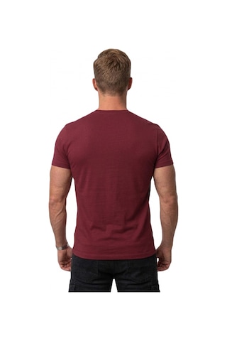 Deepsea Bordo Erkek Dar Kesim Basic Tişört 1801131-Bordo