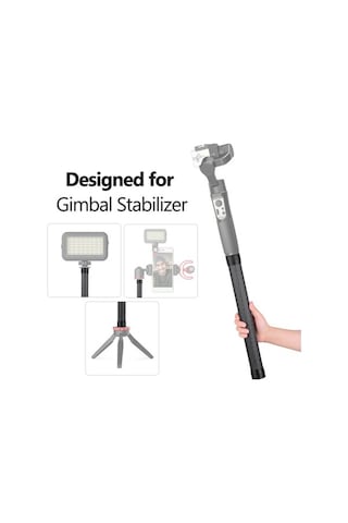 Primepickings Karbon Fiber Gimbal Uzatma Çubuğu - Zhiyun, Feiyu İçin - 35cm Hafif & Dayanıklı Uzatma Çubuğu