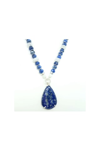 1609 Lapis Lazuli El Yapımı Kolye Altın