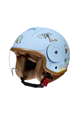 Eternal Luck Yeni Ulusal Standart A Sınıfı Çocuk Motosiklet Kaskı - Açık Mavi