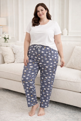 Remsa Büyük Beden Kadın Viskon Kumaş Penye Battal Tek Pijama Alt 01 Gri