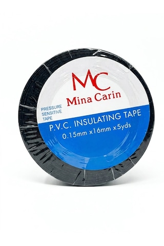 Mc Mina Carin 10'lu Set Pvc İzole Elektrik Bandı Siyah