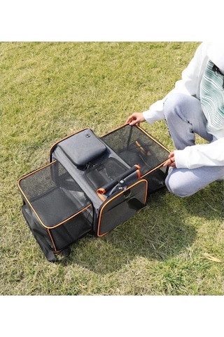 Jialan Taşınabilir Pet Kedi Taşıyıcı Omuzdan Askili Çanta Nefes