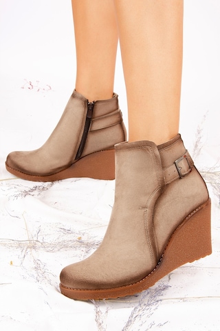 Fox Shoes Vizon Kadın Bot J674321402 Vizon
