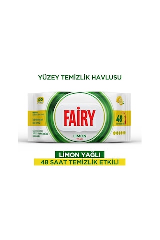 Fairy Yüzey Temizlik Havlusu Limonyağlı-beyaz Sirke-karbonat 2li Beyaz