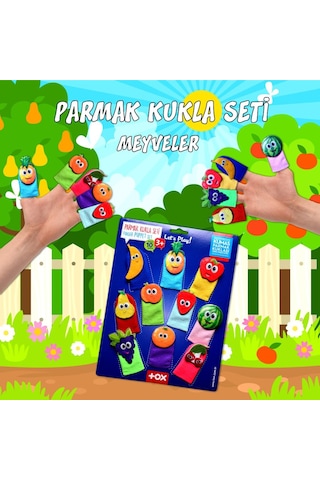 Tox Meyveler 10 Parça Parmak Kukla. Eğitici Oyuncak T105