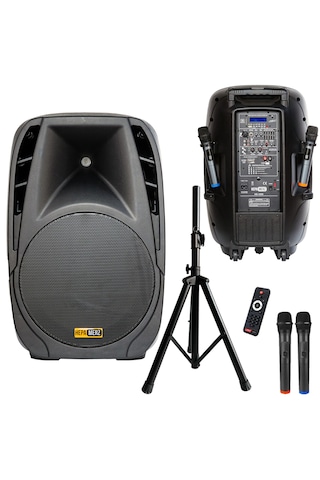 Hs1250 Şarjlı Ekolayzerli Taşınabilir Seyyar Ses Sistem 15" 1250w
