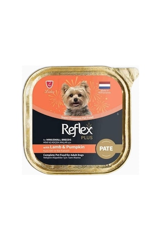 Reflex Plus Pate Kuzu Etli ve Balkabaklı Mini Küçük Irk Yetişkin Köpek Maması 85 G
