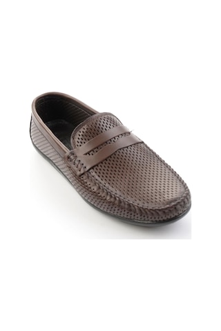 Kahve Hakiki Deri Erkek Loafer Ayakkabı E01697033003 Kahve