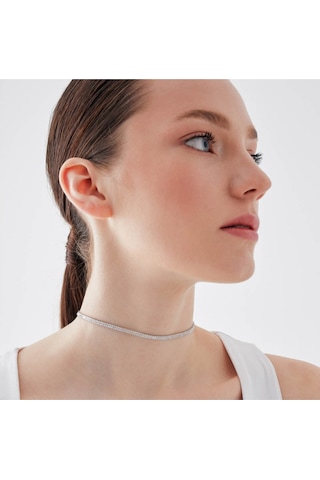 Merano Design 5mm Kahverengi Baget Choker Turuncu