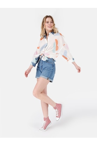 Colin's Colins Rahat Kesim Yüksek Bel Jean Mavi Kadın Jean Şort Cl1069630 Cl1069630 Q1.v1 Dn42726 Denim