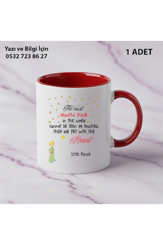 Küçük Prens Baskılı The Little Prince Kupa Bardak Kırmızı